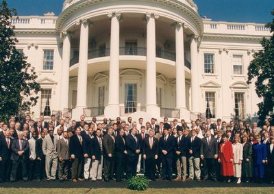 Nebraska Cornhuskers National Champions at the White House with Bill Clinton